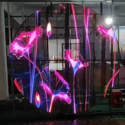 Купить Круглое P3.97-7.81 LED видеопанель Стенная прозрачная полноцветная окна online manufacture